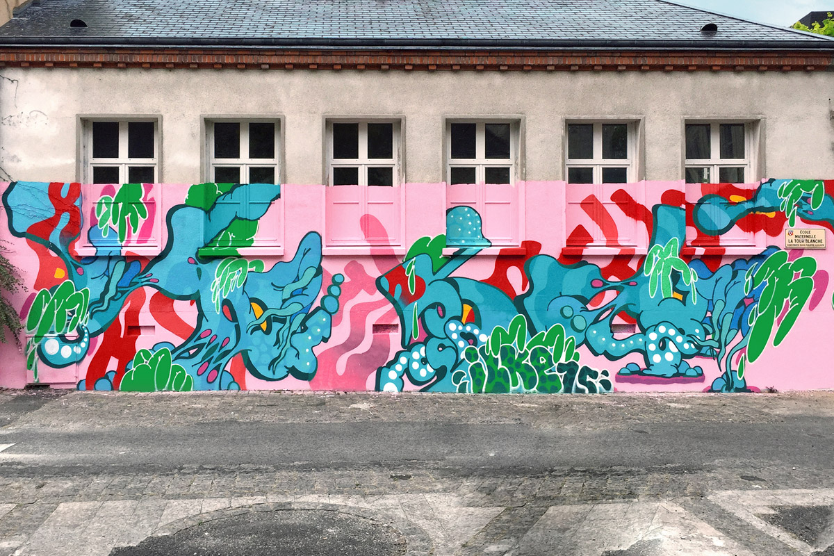 Ilk graffiti l'école est finie expo Orléans