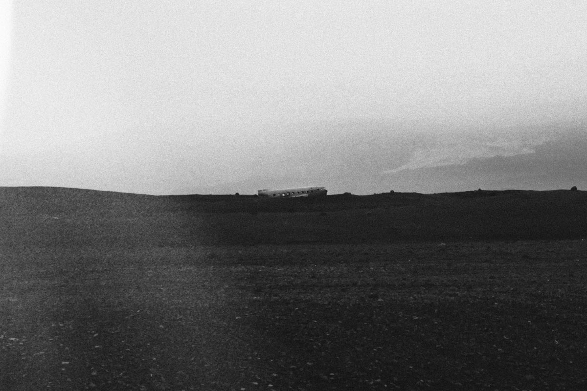 Plane carcass — Countryside black sand beach, Iceland