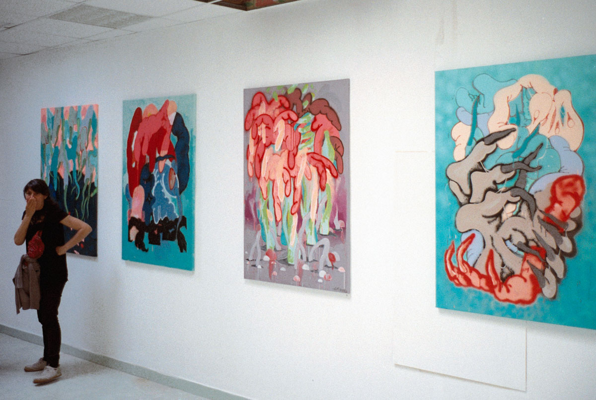Ilk painting canvas l'école est finie expo Orléans