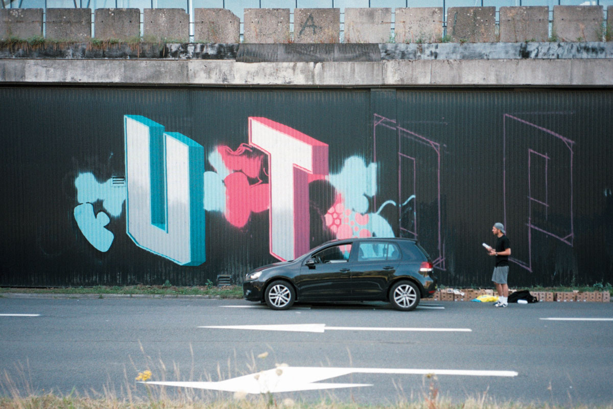 Ilk and Tyrsa wall mural Kosmopolite Louvain La Neuve Belgium