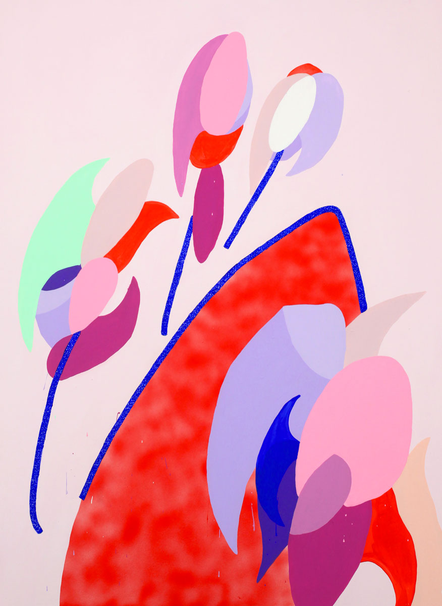 Ilk painting Flowers 2 100x73
